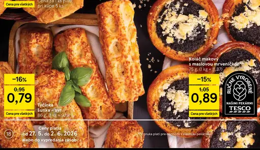 Tesco koláč makový s maslovou mrveničkou