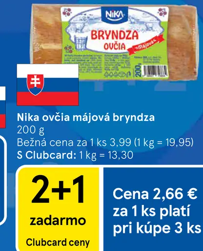 Nika ovčia májová bryndza