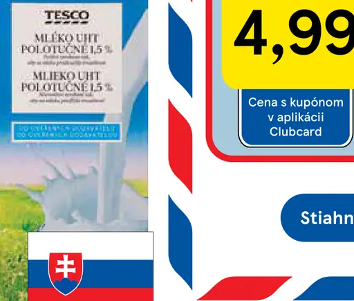Tesco mlieko 1,5 %
