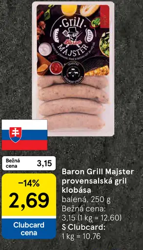 Baron Grill Majster provensálska grill klobása