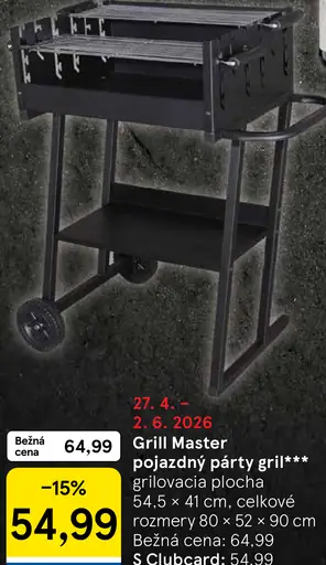 Grill Master pojazdný párty gril