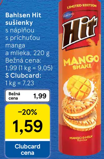 Bahlsen Hit Sušienky s náplňou s príchuťou manga a mlieka