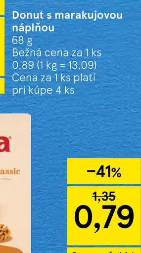 Donut s marakujovou náplňou