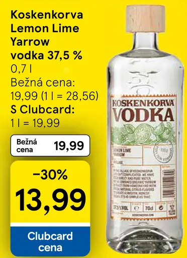 Koskenkorva Lemon Lime Yarrow vodka 37,5% 70 cl