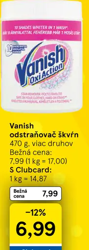Vanish odstraňovač škvŕn
