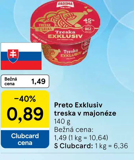 Preto Exklusiv treska v majonéze