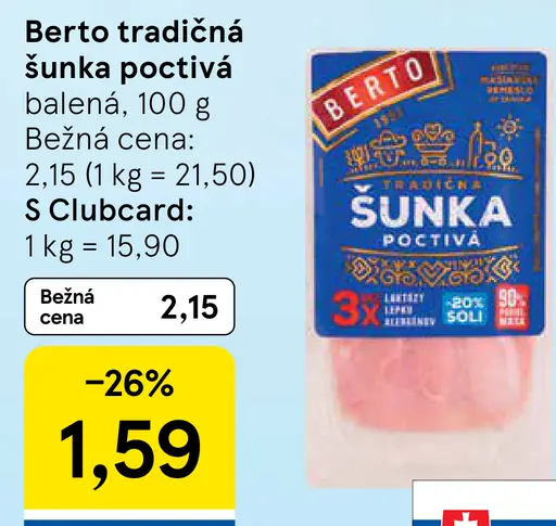 Berto Tradičná šunka poctivá