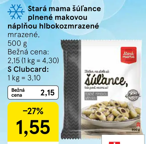 Stará mama šúlance plnené makovou náplňou hlboko mrazené