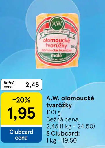 A. W. Olomoucké tvarôžky malé