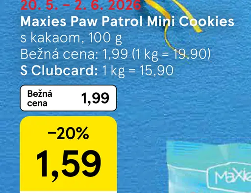 Maxies Paw Patrol Mini Cookies s kakaom