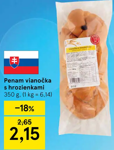 Penam Vianočka s hrozienkami