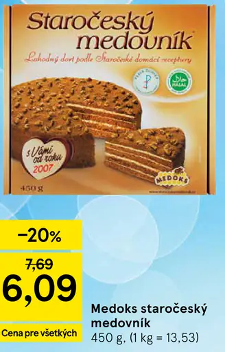 Medoks staročeský medovník