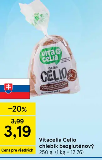 Vitacelia Celio chlebík bezgluténový