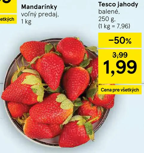 Tesco jahody balené