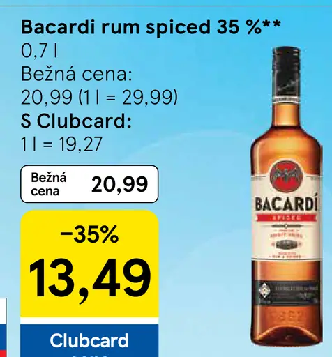 Bacardi rum spiced 35 %