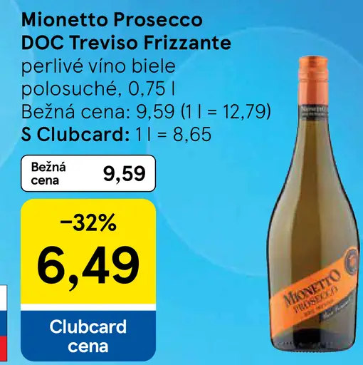 Mionetto Prosecco DOC Treviso Frizzante polosuché víno biele