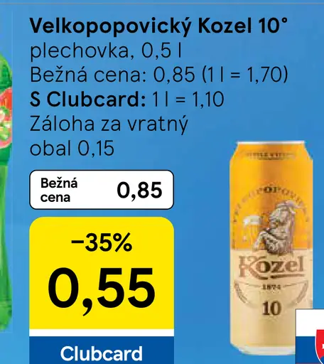 Velkopopovický Kozel 10° plechovka