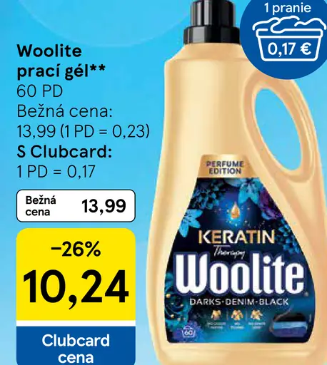 Woolite prací gél Keratin Therapy Dark & Denim Black