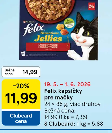 Felix kapsičky pre mačky Sensations Jellies