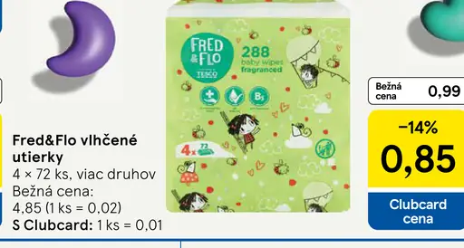 Fred&Flo vlhčené utierky