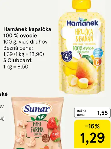 Hamánek kapsička 100 % ovocie