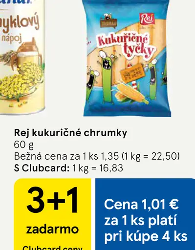 Rej kukuričné chrupky