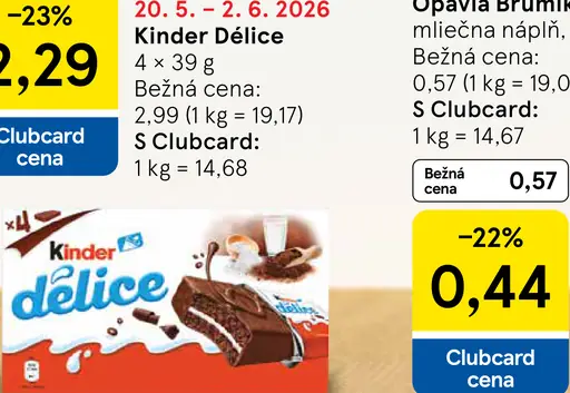 Kinder Délice mliečny koláčik