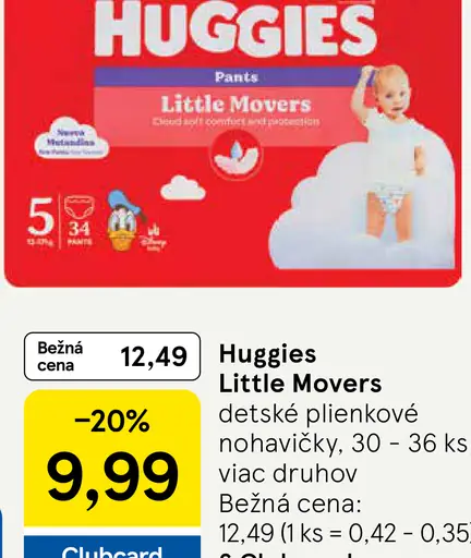 Huggies Little Movers detské plienkové nohavičky