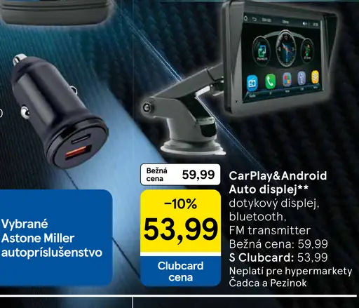 CarPlay & Android Auto displej s FM transmitterom