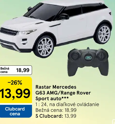 Rastar Mercedes G63 AMG / Range Rover Sport auto na diaľkové ovládanie