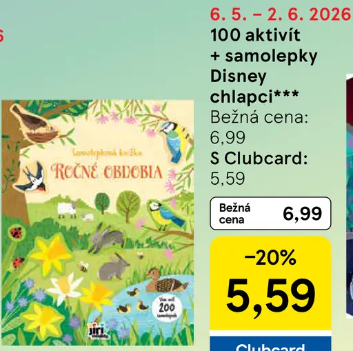 100 aktivít + samolepky Disney chlapci kniha
