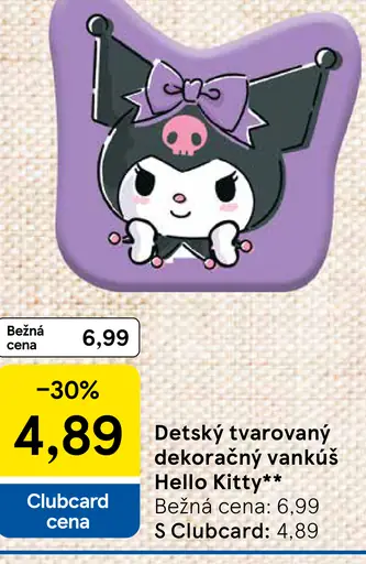 Detský tvarovaný dekoračný vankúš Hello Kitty