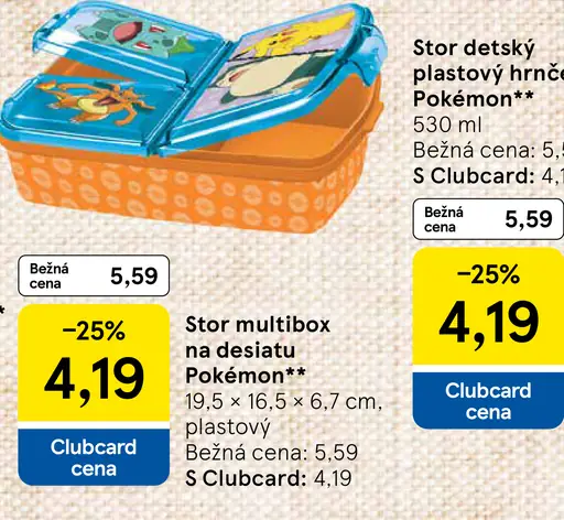Stor multibox na desiatu Pokémon