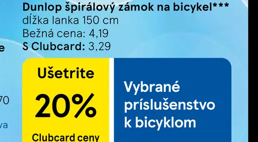 Dunlop špirálový zámok na bicykel