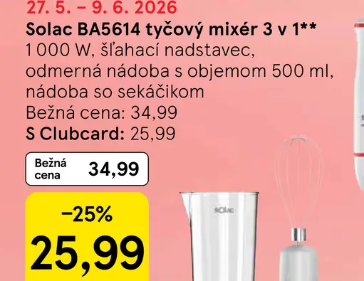 Solac BA5614 tyčový mixér 3 v 1