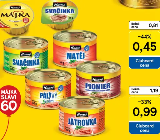 Hamé paštéta viac druhov 48 g