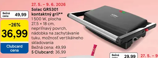 Solac GR5301 kontaktný gril