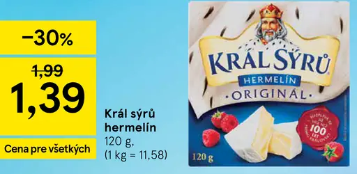 Kráľ sýru hermelín