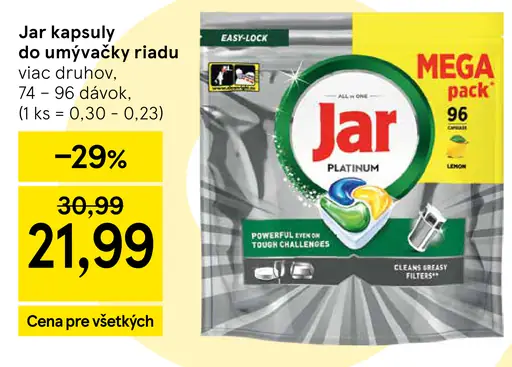 Jar kapsuly do umývačky riadu
