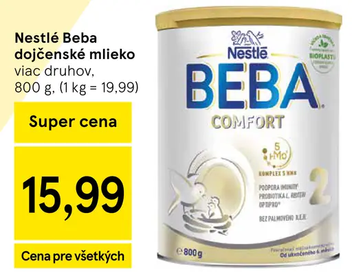 Nestlé Beba dojčenské mlieko