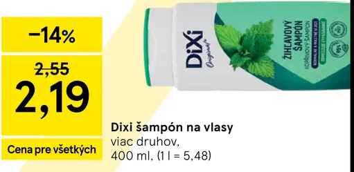 Dixi šampón na vlasy