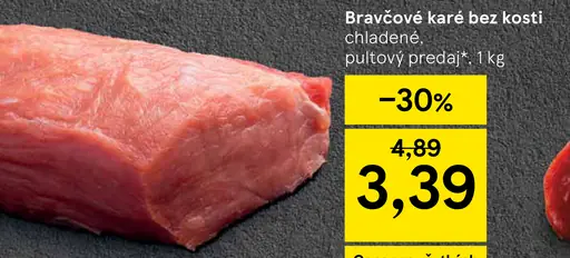 Slovenské bravčové karé bez kosti chladené