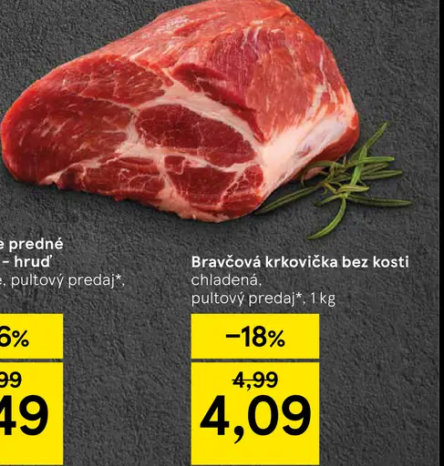 Bravčová krkovička bez kosti chladená