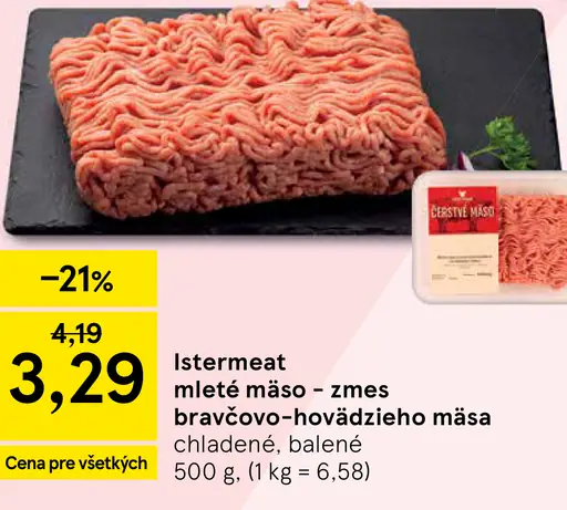 Istermeat mleté mäso – zmes bravčovo-hovädzieho mäsa