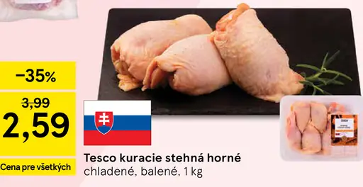 Tesco kuracie stehná horné
