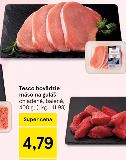 Tesco hovädzie mäso na guláš