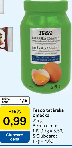 Tesco tatárska omáčka