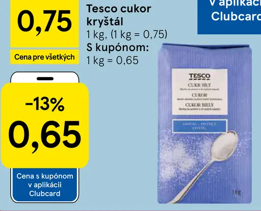 Tesco cukor kryštál