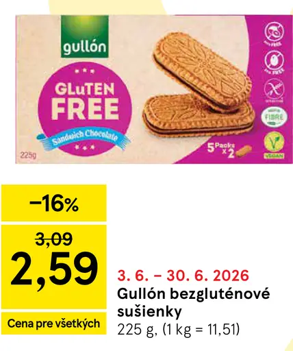 Gullón bezgluténové sušienky