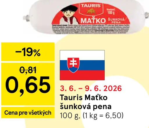 Tauris Maťko šunková pena